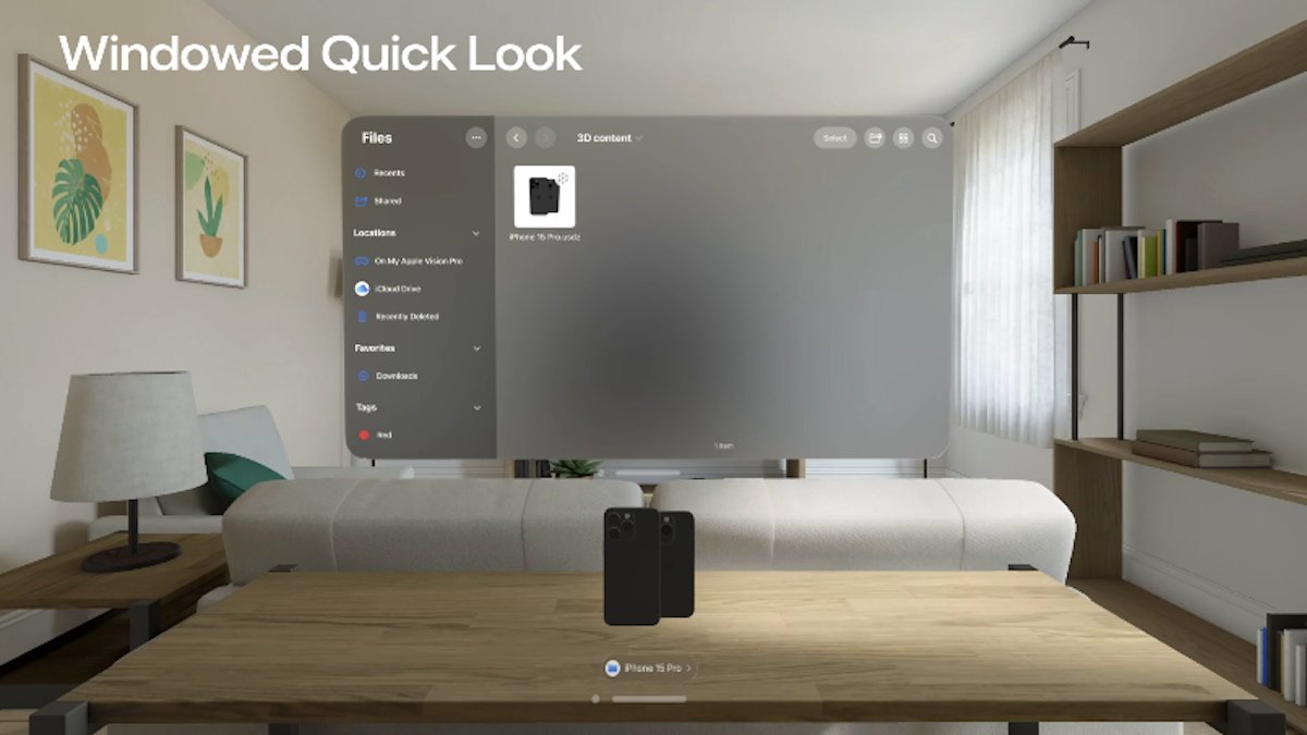Що нового у Quick Look для visionOS 2