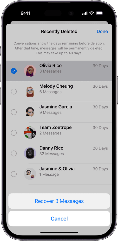 Так, ви можете відновити нещодавно видалені повідомлення на iOS
